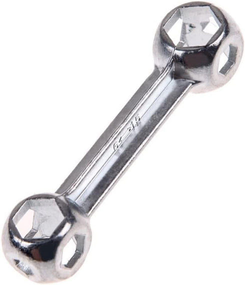 SaiDian 2Pcs Dog Bone Hexagon Wrench Mini Pocket Wrench Bicycle Repair Tool Metal Bicycle Spanner 6-12mm Hexagon Holes Silver Multi-Tool...