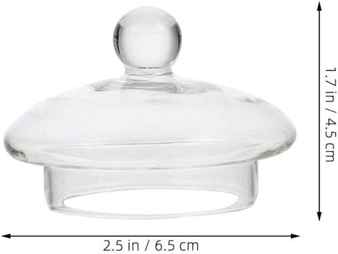 Kichvoe Glass Teapot Lid Replacement, Clear Teapot Accessory Glass Tea Kettle Cover For Home Kitchen Teapots, 2.55x2.55x1.77in, For 400ml Glass Te...