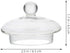 Kichvoe Glass Teapot Lid Replacement, Clear Teapot Accessory Glass Tea Kettle Cover For Home Kitchen Teapots, 2.55x2.55x1.77in, For 400ml Glass Te...