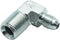 2 Pcs 1/4" Male JIC (7/16"-20Tpi) x 3/8" Male NPT Hydraulic Fitting 37° Flare to 90° Elbow Pipe Adapter...