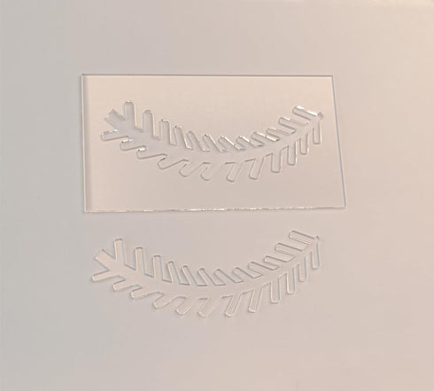 Set of 2 Baseball Print Stencil,Bleached Shirt Stencil, Baseball Acrylic Stencil for T-shirt Stencil,Sublimation Crafting (10")...