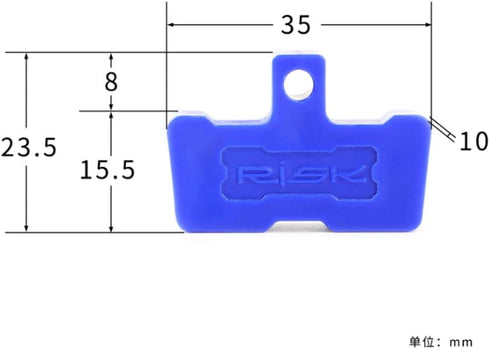 2pcs Hydraulic Disc Brake Bleed Blocks Compatible with Shimano, AVID SRAM and More for 4-Piston Caliper, Blue...