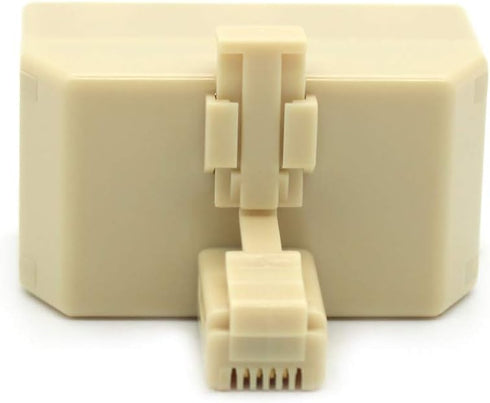 Modular Telephone Splitter Adapter RJ11 6P4C Snap-In Male to Female 3-Way Line Socket Triplex Divider Connector RJ11 Phones Plug Jack Cord Cable W...