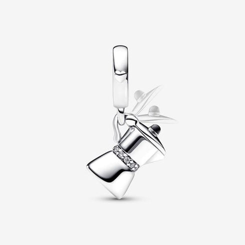 Moka Pot Dangle Charm Fit Women Bracelet Necklaces Fashion Gifts 925 Sterling Silver DIY Jewelry...