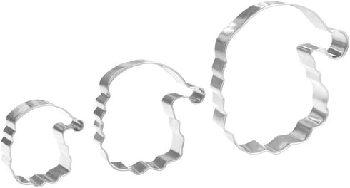 Santa Head Cookie Cutter Set - 3 Piece - Stainless Steel...