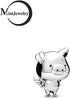 Fly Piggy Charm fits Pandora Moments Bracelets Women Sterling Silver Angel Wings Piglet Bead...