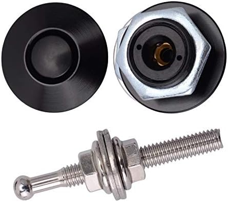 Pack of 2 Quick Release Latch Lock Clip Push Button Bonnet Kit 1.25in/32mm Diameter Universal Aluminum Alloy Quick Latch Lock for Auto Car Bumper ...