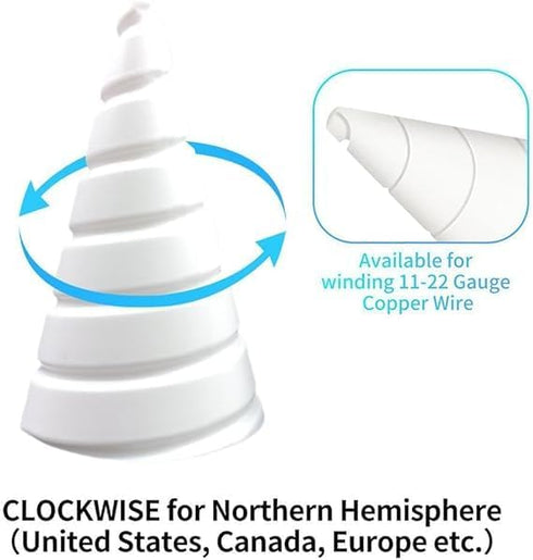 White?Coil Winding Jig for Electroculture Gardening Electro Culture Copper Gardening Antenna Jig Making Tool for Growing Garden Plants and Vegetab...