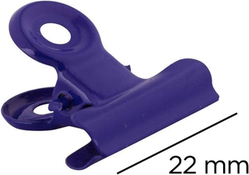JAM PAPER Metal Bulldog Clips - Small - 22mm - Purple - 25/Pack...