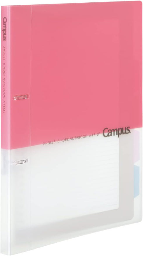 Kokuyo Campus 2-Ring Loose Leaf Binder, A4, 2 Holes, Up to 100 Sheets, Pink, Japan Import (RU-PP158P)...
