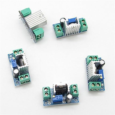 JIUWU 5pcs LM317 DC-DC Converter Buck Circuit Board Adjustable Linear Regulator - Power Converters - Converter - 1.5A Output, 4.2-40V Input - Mult...
