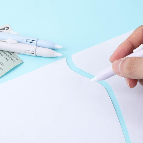 Purple Mini Pen Style Shears,Folding Student Portable Scissor with Cover,Ceramic Pencutter Stainless Steel Shears Office Cutting Tools...