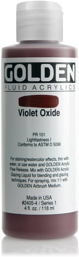 4 Oz Fluid Acrylic Color Paint Color: Violet Oxide...