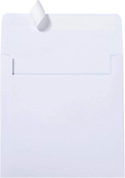50 Pack Colorful 6 x 6 Envelopes Square Envelopes Self Seal for Wedding, Party Invitations, Greeting Cards, Announcements, Photos, CD/DVD Sleeves ...