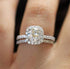 MAIHAO Fashion Ring Cushion Cut ct Zircon Stone 925 Sterling Silver Engagement Wedding Band Ring Cubic Zirconia Promise Halo Engagement Ring Anniv...