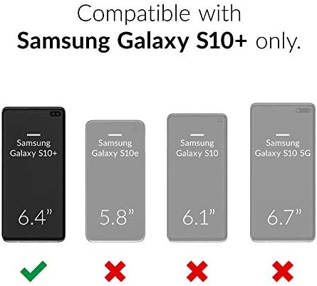 Crave Dual Guard Galaxy S10+ Case, 6.4-inch Shockproof Bumper Protection - Black...