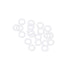 uxcell Silicone O-Rings, 7mm OD 4mm ID 1.5mm Width VMQ Seal Gasket for Compressor Valves Pipe Repair, White, Pack of 20...