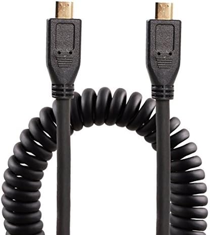 UCEC 11.81"/30cm Coiled Micro HDMI to Micro HDMI Cable for Gopro Cameras Small HD Monitors...