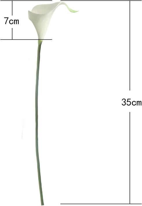 Letjolt Artificial Calla Lily White Flowers 12Pcs Fake Flower Bouquet for Home Decoration Wedding Party Decor, Yellow White...