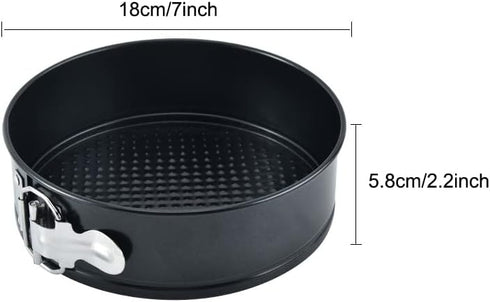 7 Inch Springform Pan Baking Mold Round Leakproof Nonstick Removable Bottom Bakeware for Cake, Cheesecakes, Pizza, and Quiches - Accessories for I...