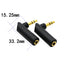 3.5mm Angle Male to Female Audio Adapter, 90 Degree Right Angle Gold-Plated TRS Stereo Jack Plug AUX Connector Compatible with Headset, Tablets, M...