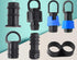 50PCS Irrigation Fittings Kit for 3/4 Inch Tubing with Tees,90-Degree Elbows, Couplings, 8 Letter End Cap Plugs and End Plug Barbed Connectors for...