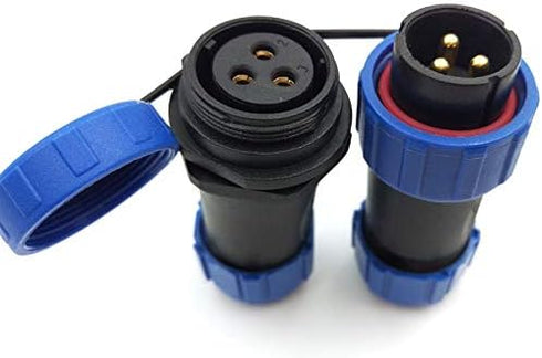 SP21 2Pin-12Pin Panel Mount 21mm Waterproof IP68 Circular Cable Connector Plug Socket,Aviation Cable Connector (3Pin)...