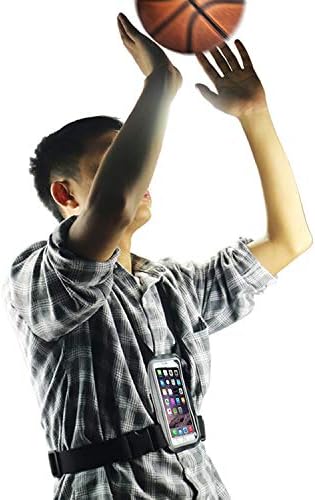 Smartphone Outdoor Chest Strap Mount + Waterproof Case Holder Fits for up to 5.5inch Mobile Phones - Best Cell Phone Chest Harness Mount- Perfect ...