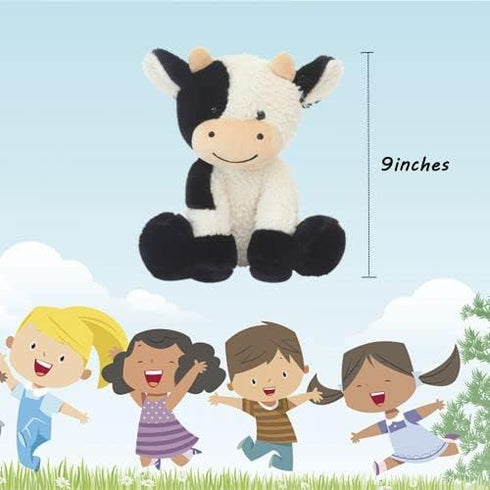 9 inches Cow Stuffed Animal Soft Plush Cute Cow Doll for Boys Girls...