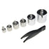 Precision Weight 5g 10g 20g 50g 100g Grams Steel Chrome Calibration Scale Weight Kit Set with Tweezers for Digital Balance Scale, Jewellery Scale...