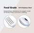 ANNOVA Kids Silverware 6 Pieces Stainless Steel Children's Flatware Set 3 x Forks, 3 x Dinner Spoons Plastic Handle, Toddler Utensils Without Kniv...