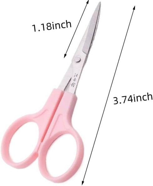 Embroidery Curved Scissors, 3 Pcs, Stainless Steel, for Cross Stitch, Sewing, Crafting, Dressmaking, Pink...