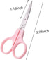 Embroidery Curved Scissors, 3 Pcs, Stainless Steel, for Cross Stitch, Sewing, Crafting, Dressmaking, Pink...