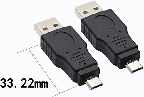 USB 2.0 Adapter A Male to Micro Male Black (3 Pack) USB a Male to Micro Male Adaptor...