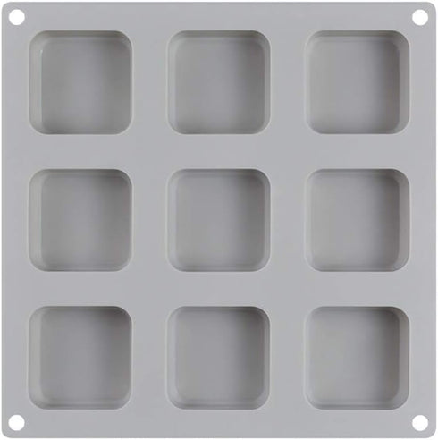 EchoDone 9 Cavities Square Soap Mold DIY Handmade Silicone Mold for Soap Making Candle Cake Baking Lotion Bar Molds...