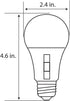 Feit Electric LED Three-Color Selectable, Built-in Dusk to Dawn Sensor Intellibulb - A19 with an E26 Medium Base Light Bulb - 60W Equivalent - 15 ...