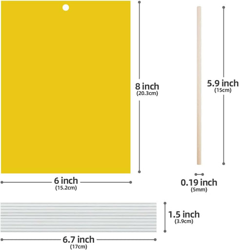 Kensizer 30-Pack Fruit Fly Trap, Yellow Sticky Gnat Traps Killer for Indoor/Outdoor Flying Plant Insect Like Fungus Gnats, Whiteflies, Aphids, Lea...