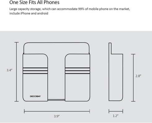D1 Wall Mount Phone Holder, Phone Stand with Adhesive and Data Cable Receiving Hole, Phone Holder for Shower, Charging, RV, Compatible with iPhone...