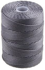 C-Lon Bead Cord, Grey - 92 Yard Spool...
