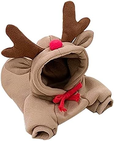 Warm Dog Winter Clothes Cute Fruit Dog Coat Hoodies Fleece Pet Dogs Costume Jacket for French Bulldog Chihuahua Ropa para Perro(Coffee,L)...