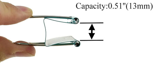 HAHIYO Binder Clips Paper Clamps Spring Steel Sturdy Large 1.57 inches Width 0.51 Inch Capacity No Sharp Edges Heavy Duty Tight Grip Reusable Colo...
