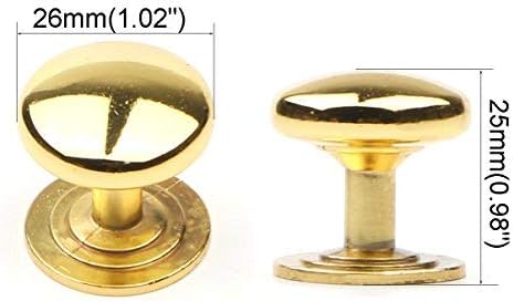 Set of 6 Modern Round Cabinet Hardware Knob Kitchen Drawer Dresser Handles Furniture Wardrobe Pull Gold Single Hole...