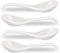 Porcelain Soup Spoons Set of 4, Ceramic Chinese Soup Spoons 6.6 Inch, Asian Soup Spoons, Japanese Ramen Spoons, White...