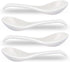 Porcelain Soup Spoons Set of 4, Ceramic Chinese Soup Spoons 6.6 Inch, Asian Soup Spoons, Japanese Ramen Spoons, White...