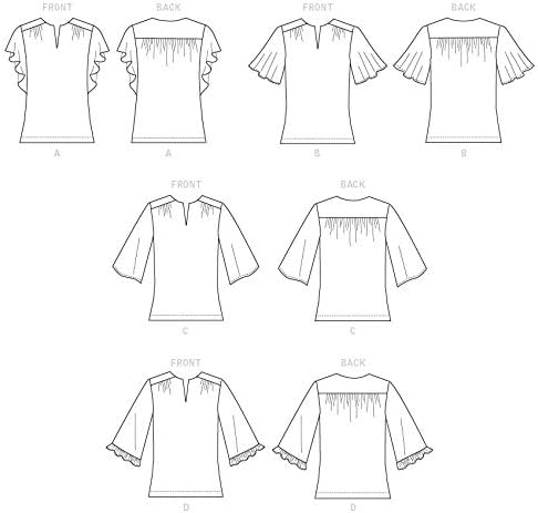 Butterick B6688E5 Easy Semi-Fitted Women's Blouse Sewing Patterns, Sizes 14-22...