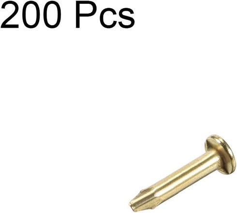 uxcell Small Tiny Hardware Nails Iron 1.2X6mm(DxL) for DIY Decorative Wooden Boxes Accessories Gold Tone 200pcs...