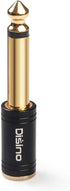 Disino 1/4" Mono to 1/8" Stereo Adapter, New Upgrade Gold-Plated 6.35mm TS Male Jack to 3.5mm TRS Female Stereo Adapter for Headphone, Amp Adapte,...