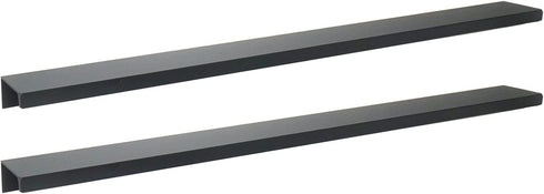LC LICTOP Black Mount Finger Edge Pull Concealed Handle for Home Kitchen Door Drawer Cabinet 400mm/15.75" Length 320mm/12.6" Hole Distance 2Pcs...