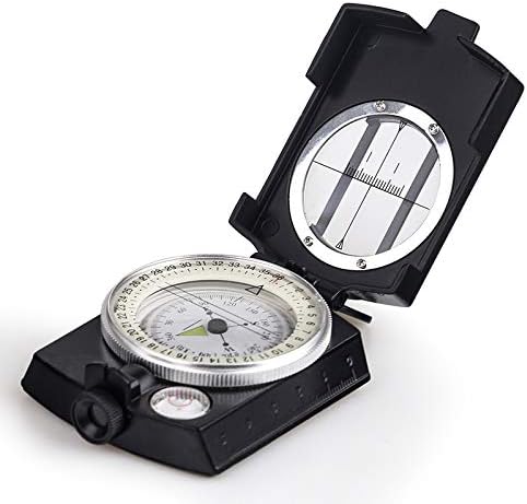 COSTIN Multifunctional Compass, Metal Military Waterproof High Accuracy Compass with Map Measurer, Distance Calculator,Bubble Level Perfect for Ou...