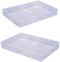BangQiao 2 Pack Fixed 6 Grids Clear Plastic Organizer Sorting Tray with Large Compartment, Transparent Storage Divider Box Container Case for Hard...